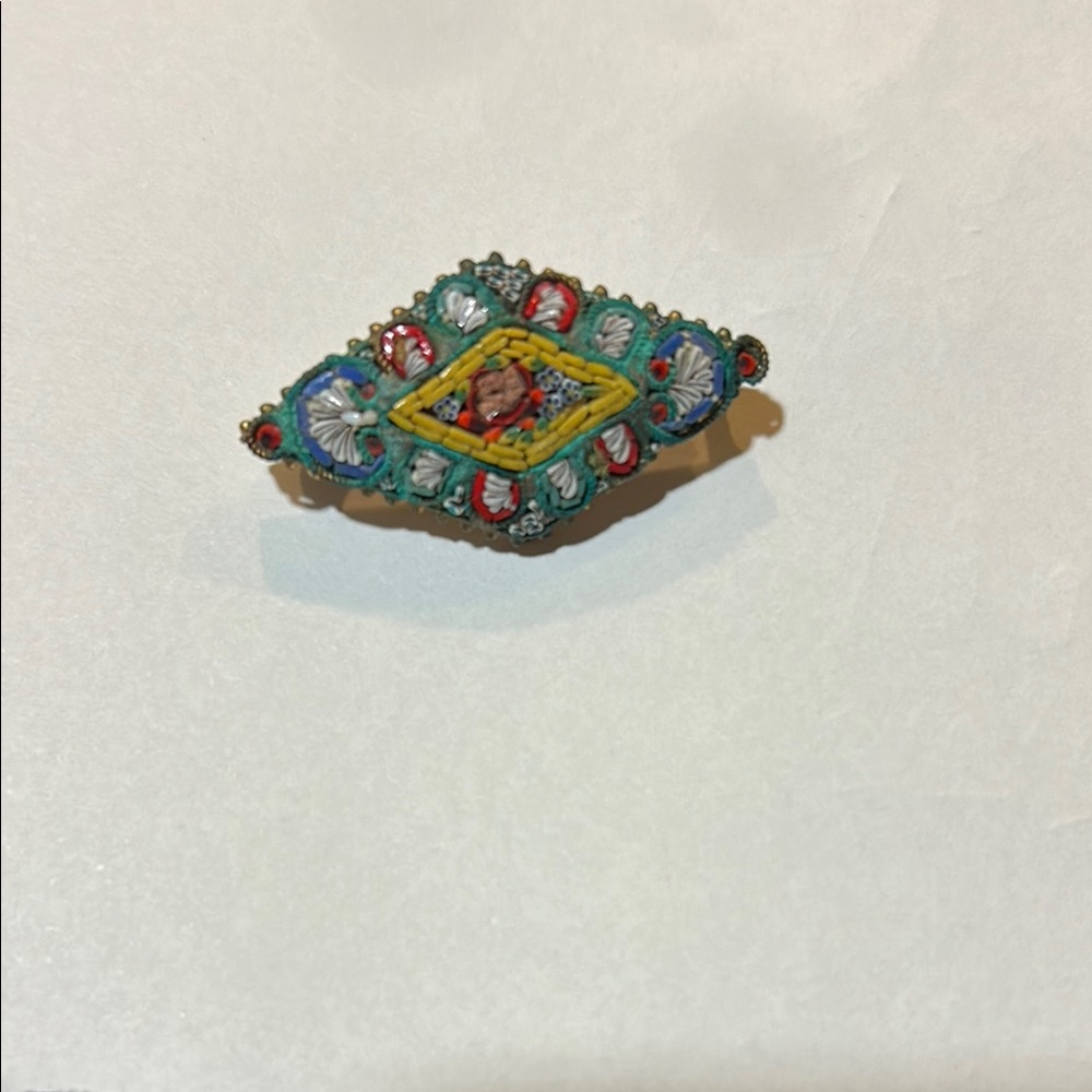 Colorful Embroidered Brooch